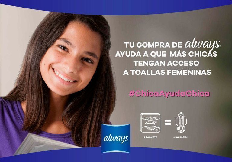 20 mil toallas sanitarias serán donadas para niñas de escasos recursos en Costa Rica con la campaña #ChicaAyudaChica