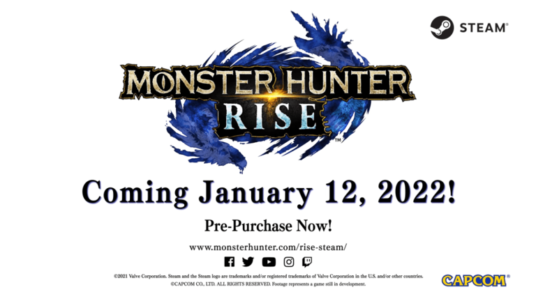 Monster Hunter Rise™ Anuncia su Fecha de Lanzamiento en PC para el 12 de Enero de 2022; La Demo Estará Disponible el 13 de Octubre