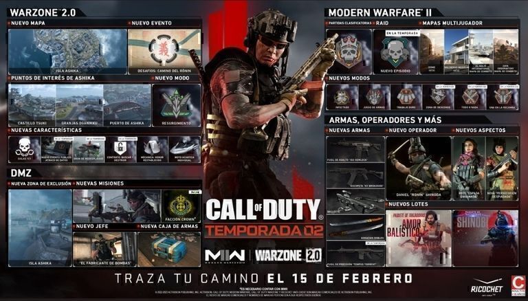 Todo lo que necesitas saber sobre la Temporada 02 de Call of Duty: Warzone 2.0 y Call of Duty: Modern Warfare II