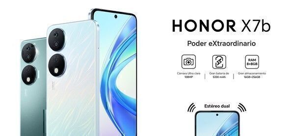 Honor X7b: un smartphone con batería de larga duración y sonido potente