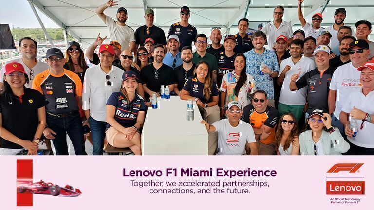 Lenovo Miami Experience reúne a ejecutivos de Latinoamérica y el Caribe  en el evento de Fórmula 1