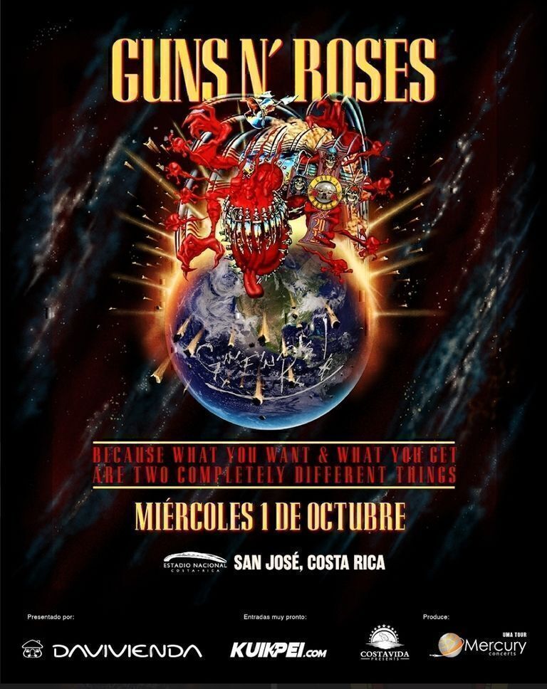 Guns N' Roses en Costa Rica: entradas a la venta a partir de este lunes 23 de junio