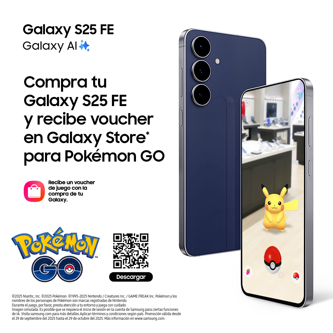 Samsung anuncia una alianza con Pokémon GO para fanáticos del juego y usuarios de Galaxy S25 FE