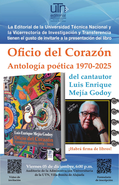 Luis Enrique Mejía Godoy lanza su primer libro de poemas y cierra el año con un concierto