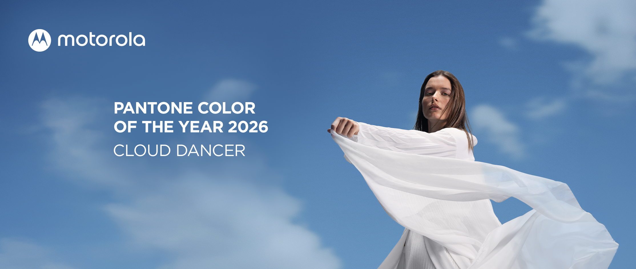 Motorola y Pantone celebran el  Pantone Color of the Year 2026: Cloud Dancer