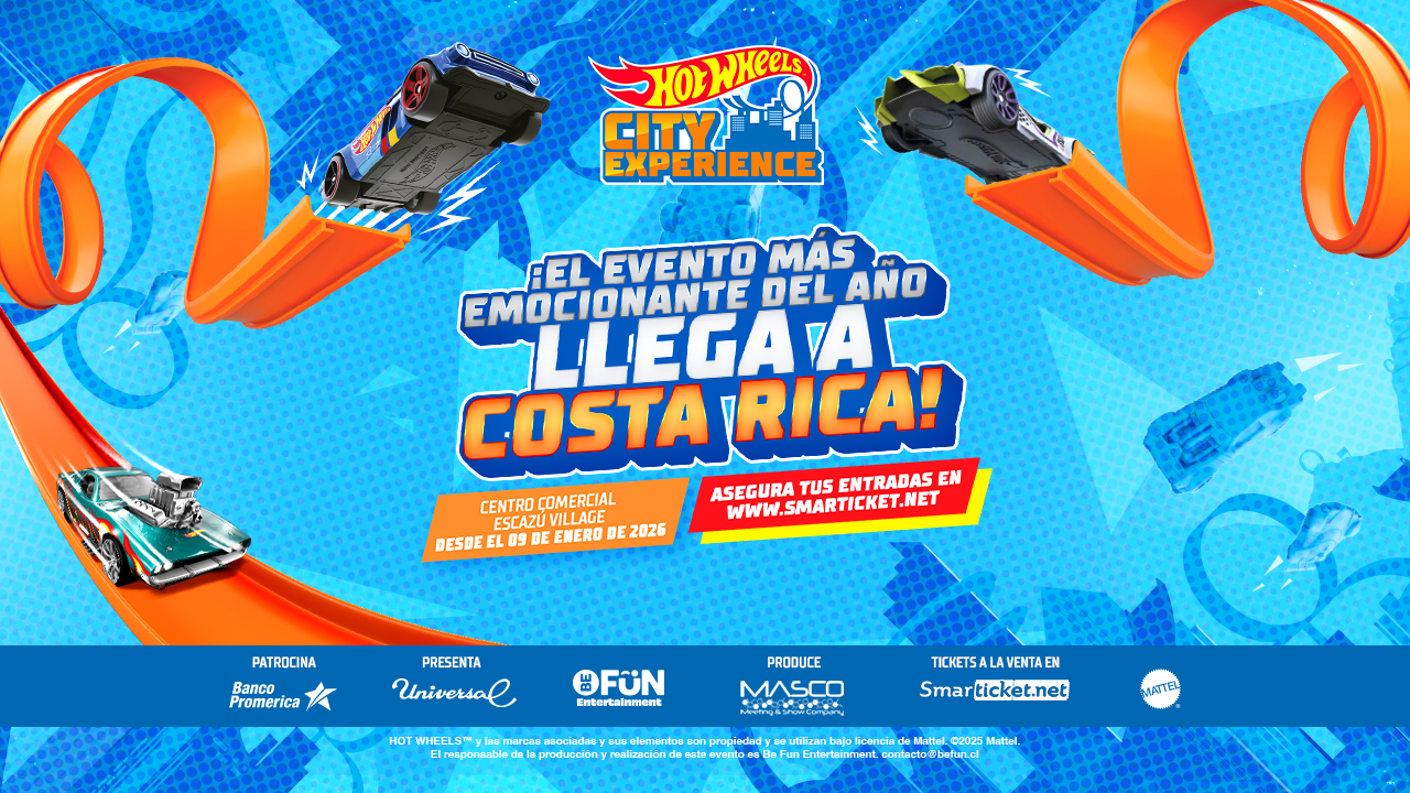 Hot Wheels City Experience llega por primera vez a Costa Rica