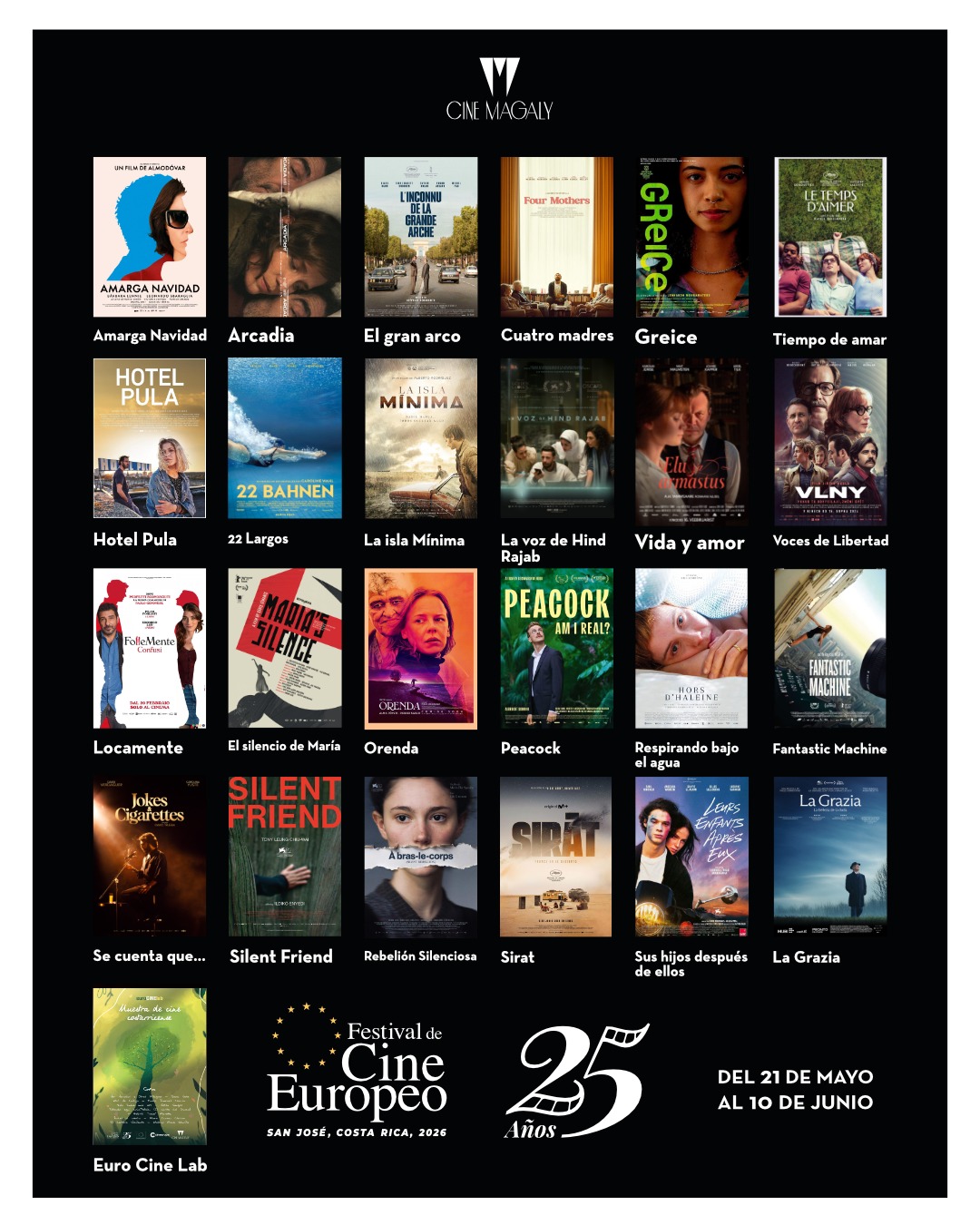 Festival de Cine Europeo celebra sus 25 años con talleres especializados y la visita del reconocido productor europeo Gervasio Iglesias
