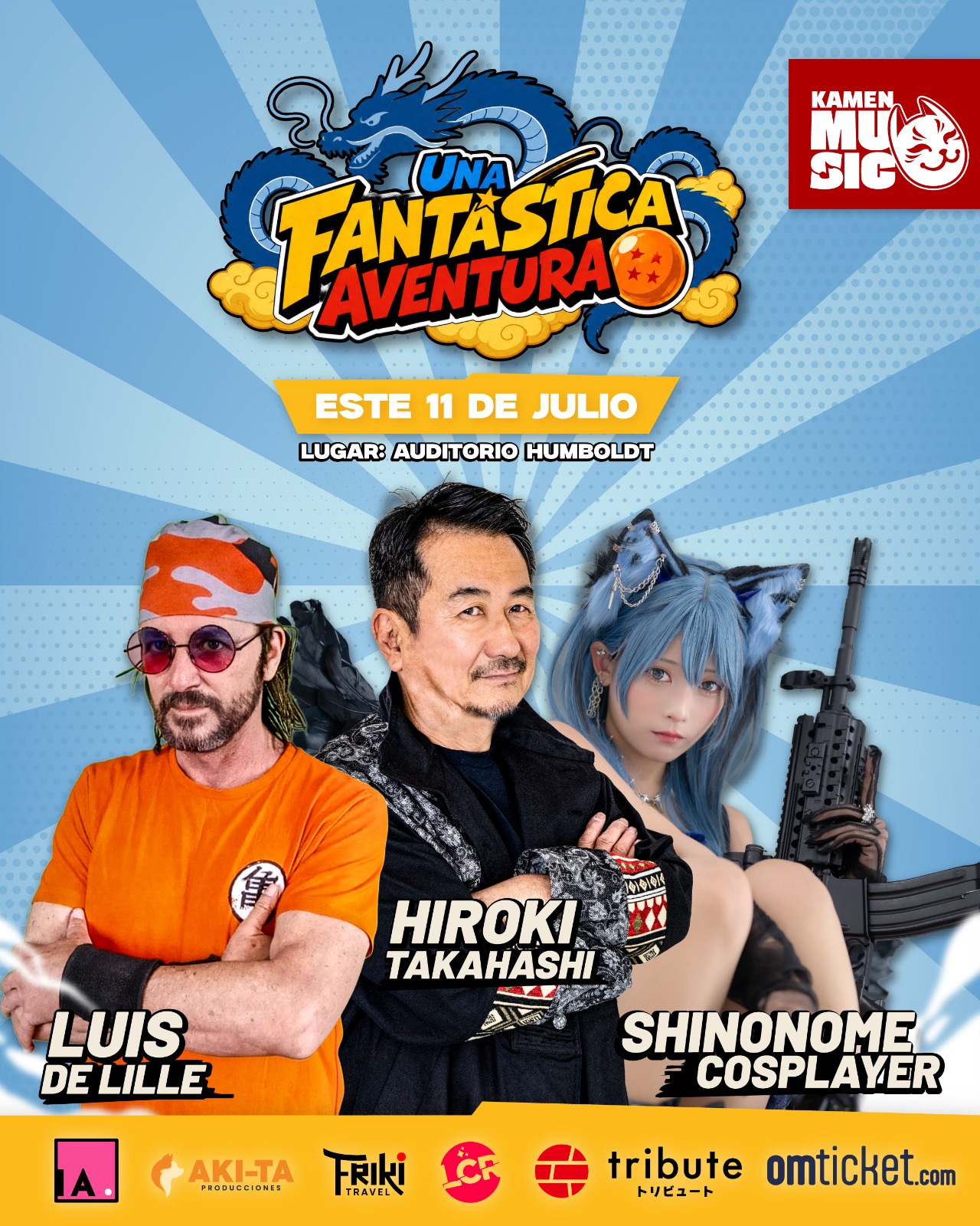 El evento se realizará el sábado 11 de julio de 2026 en el Auditorio Humboldt, con dos  funciones a las 2:00 p.m. y 6:00 p.m.