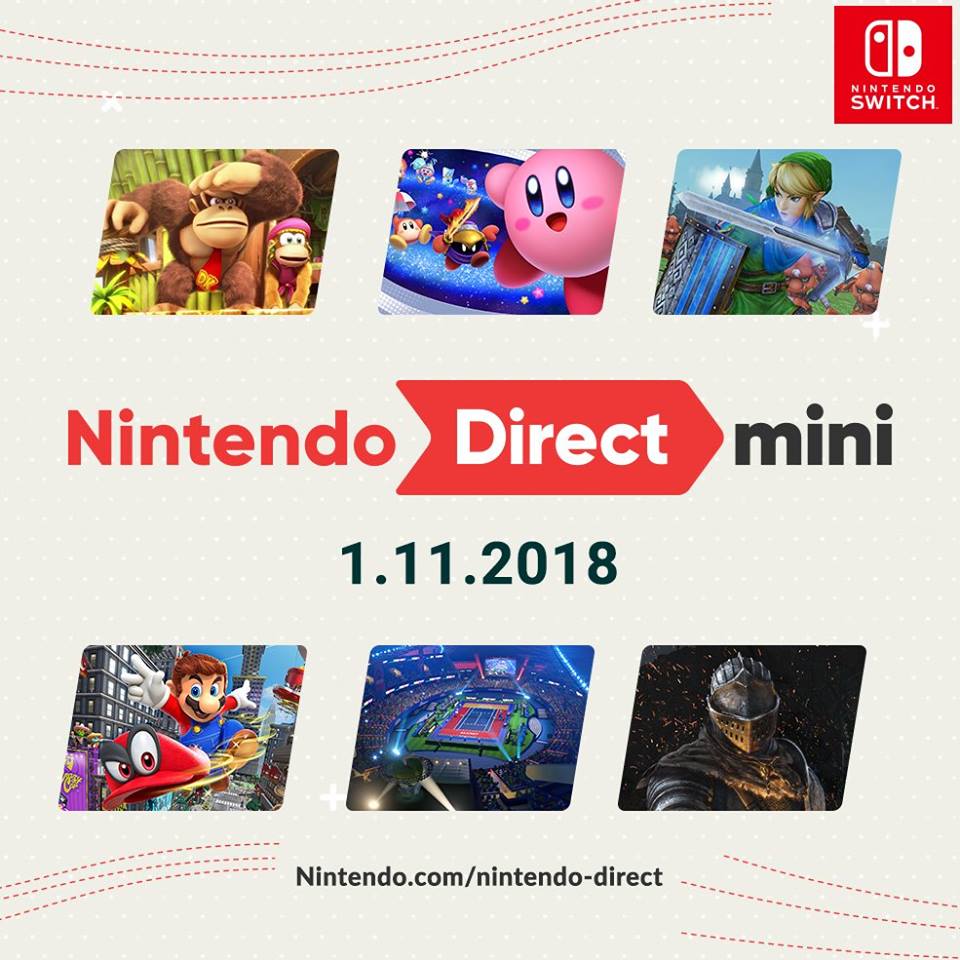Nintendo inicia 2018 con un Nintendo Direct Mini, se confirma Dark Souls, YS VIII y The World Ends with You