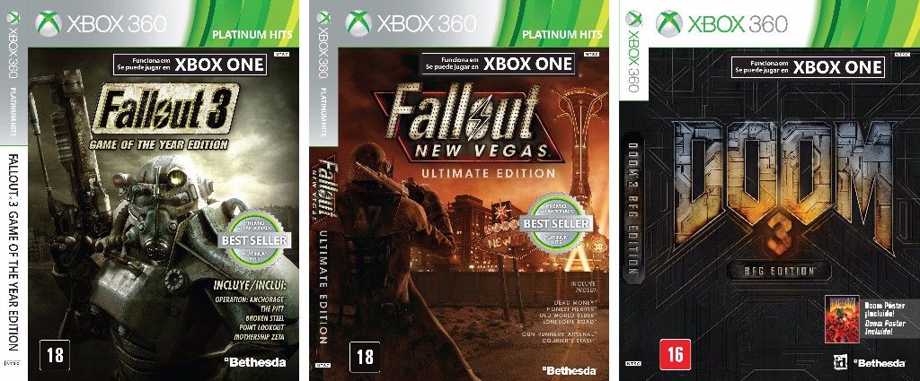 Bethesda lanza tres clásicos retrocompatibles para Xbox One