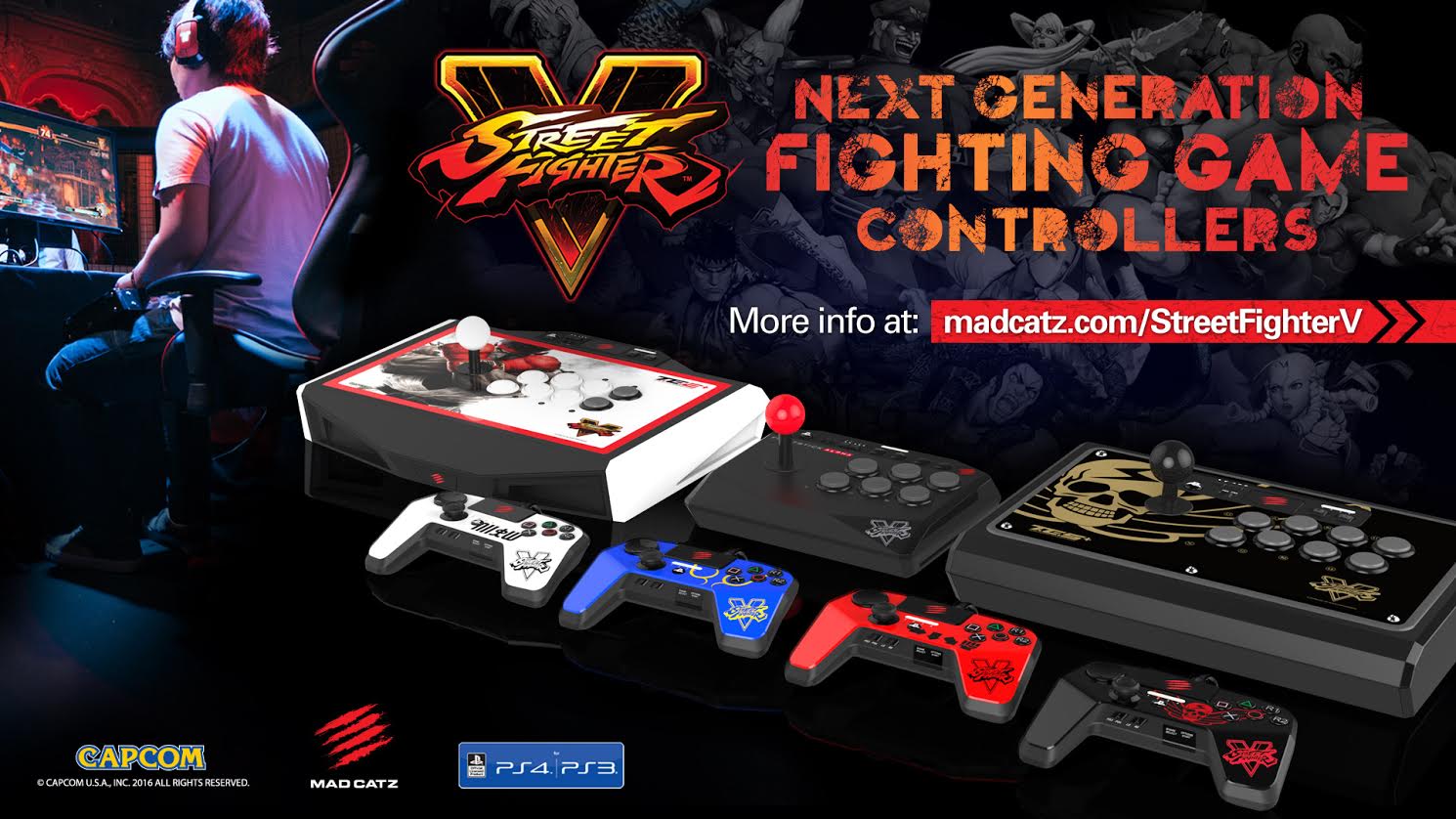 Street Fighter V contará con sticks y pads oficiales de MadCatz