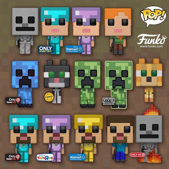 Minecraft tendrá su propia línea de figuras Funko Pop!