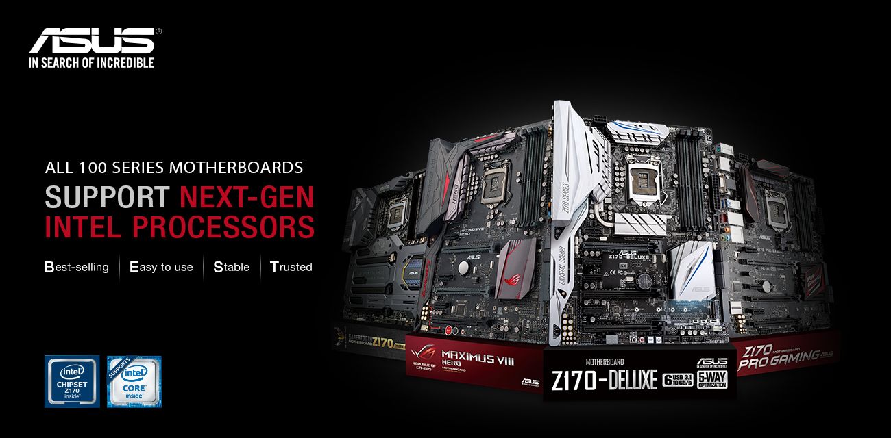 ASUS anuncia soporte para la próxima generación de procesadores LGA 1151