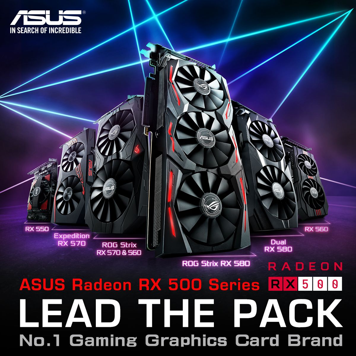 ASUS anuncia sus tarjetas gráficas para Gaming de Radeon Serie RX 500