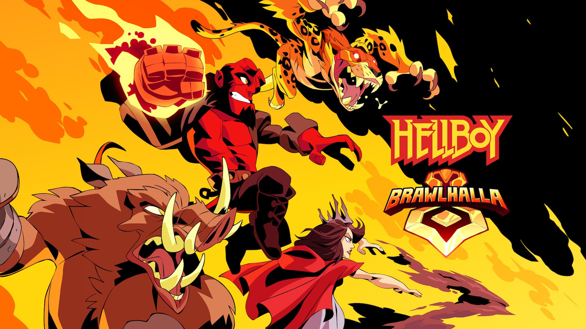 HELLBOY, NIMUE, GRUAGACH Y BEN DAIMIO DE LA PELÍCULA “HELLBOY (2019)” DE LIONSGATE SE UNEN AL ELENCO DE BRAWLHALLA EN ABRIL
