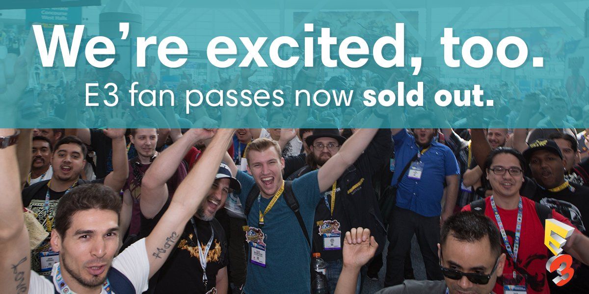 Se agotan todos los boletos para la E3 2017