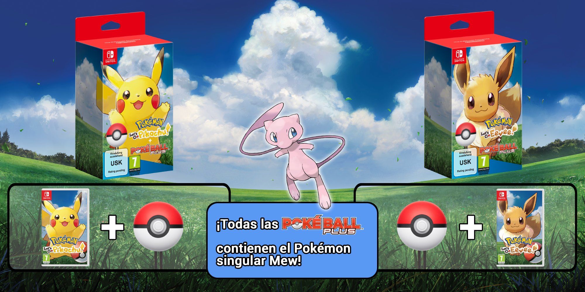 Se anuncia el pack de Pokémon Let’s Go + Poké Ball Plus