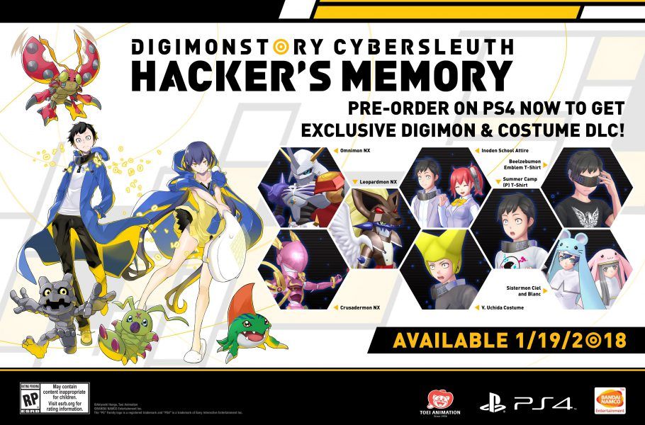 Digimon Story: Cyber Sleuth Hacker’s Memory se lanzará el 19 de enero en Occidente