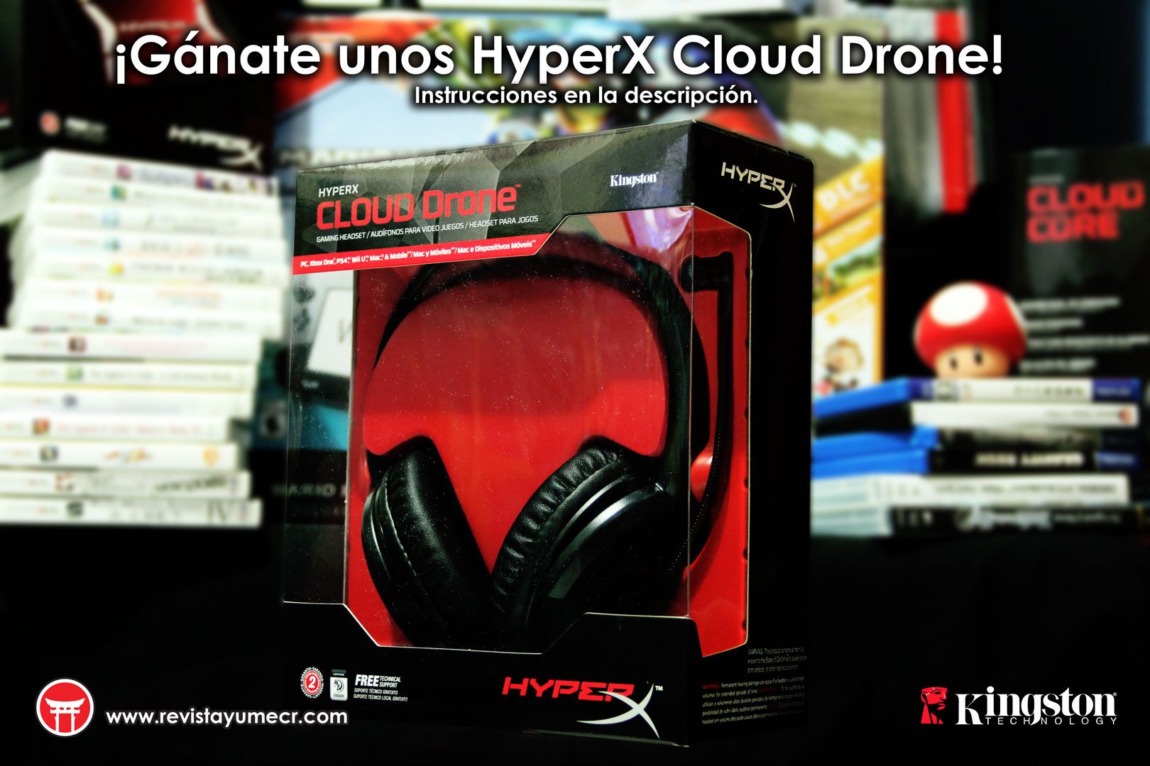 ¡Gánate unos HyperX Cloud Drone nuevos con Revista Yume y HyperX!