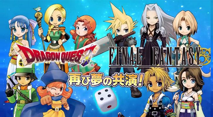 Se muestran algunos personajes de Fortune Street: Dragon Quest & Final Fantasy