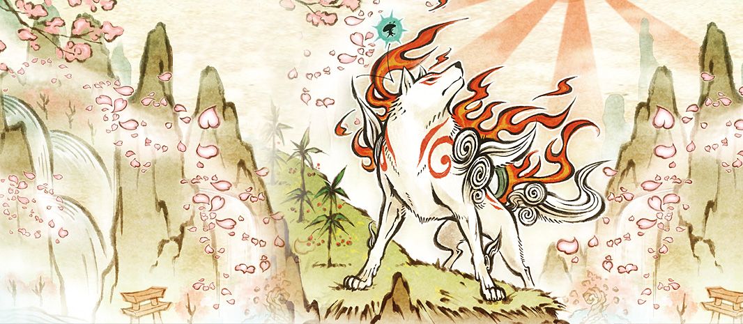 Una impresionante figura de Okami con iluminación incluída
