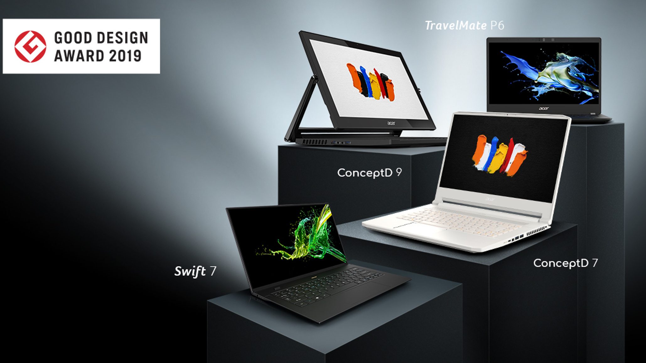 Los diseños de notebooks Acer, incluidas las nuevas ConceptD, ganan los premios Good Design Awards 2019