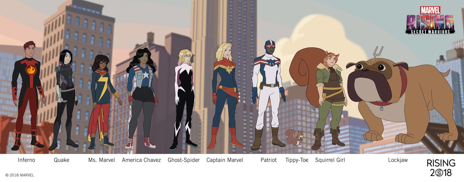 Conoce a los personajes detrás de Marvel Rising. Tercera parte