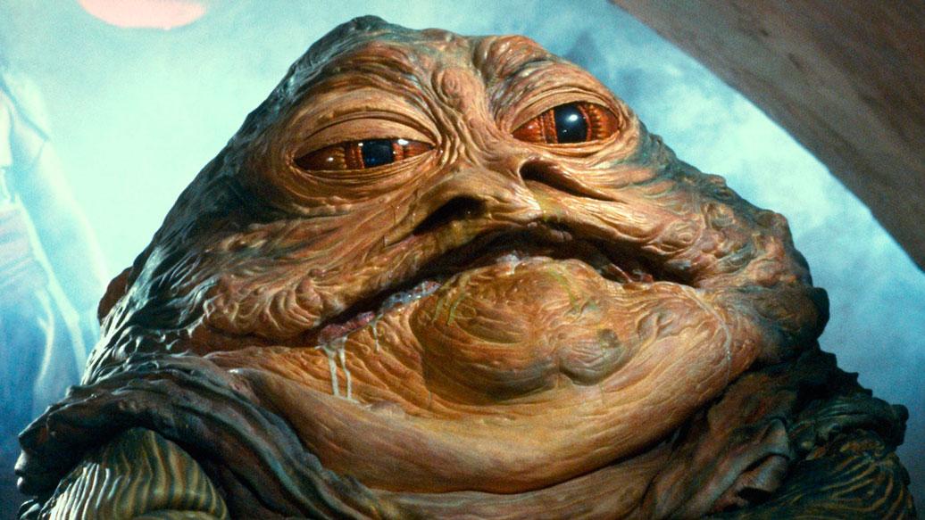 El «muñeco» original de Jabba el Hutt ocupaba varias personas dentro para controlarlo