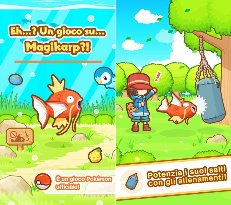 Pokémon Magikarp Jump se lanza en smartphones, primero en Italia