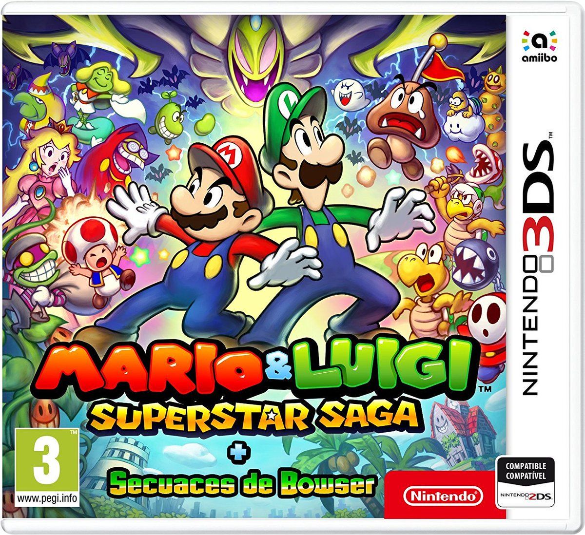 Mario & Luigi: Superstar Saga + Bowser’s Minions nos muestra su carátula europea