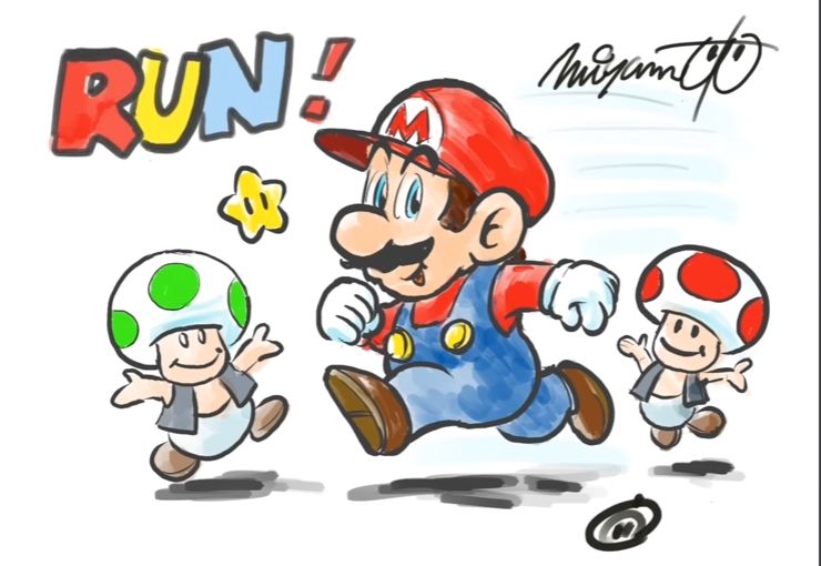 Miyamoto muestra sus dotes artísticos desde un iPad Pro