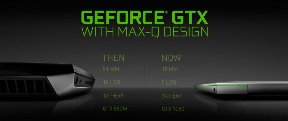 Nvidia Max-Q, las portátiles gamer ultra-delgados con GTX 1080