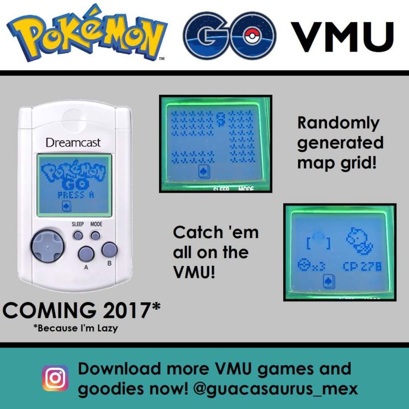 Pokemon Go es llevado al Dreamcast VMU