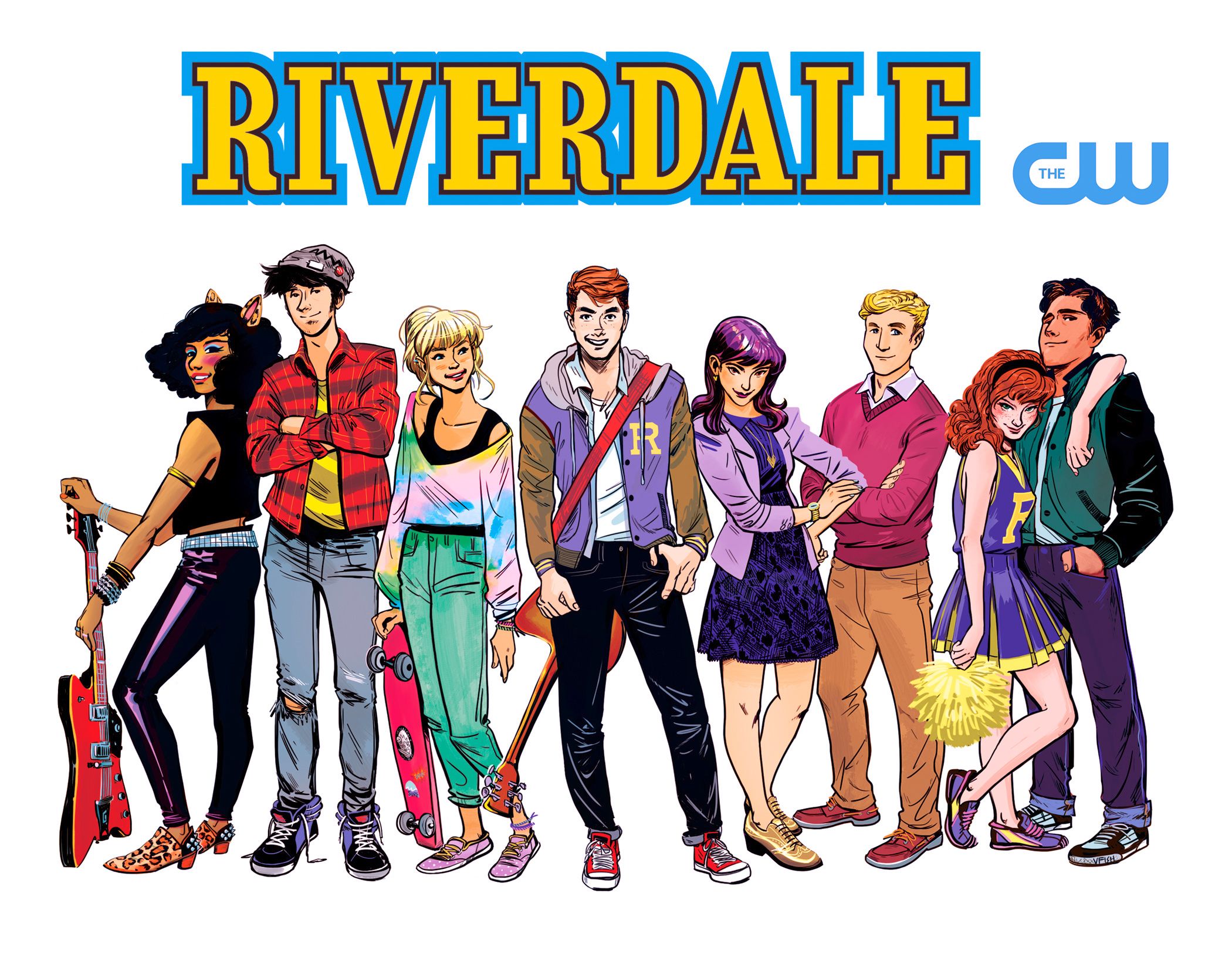 El póster de Riverdale mezcla un poco de intriga, misterios y malteadas