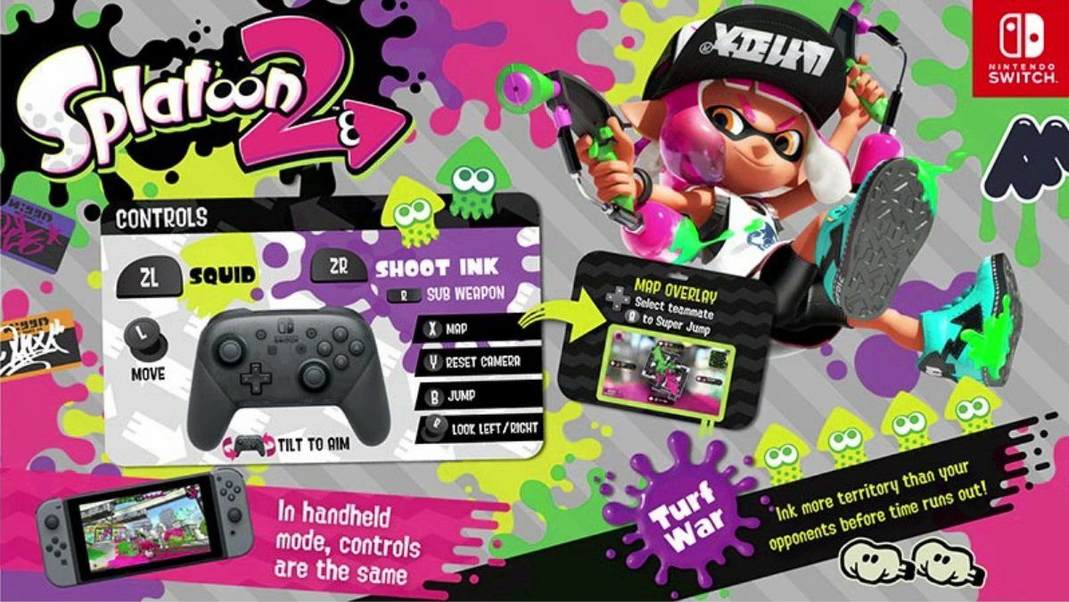Splatoon 2 confirma la configuración de los controles en Nintendo Switch