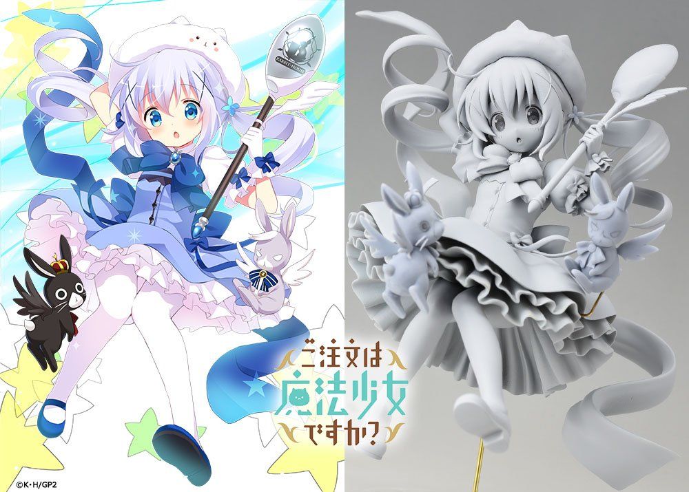 ¿Vieron Gochuumon wa Usagi desu ka? Vean esta figura de Chino como Mahou Shoujo