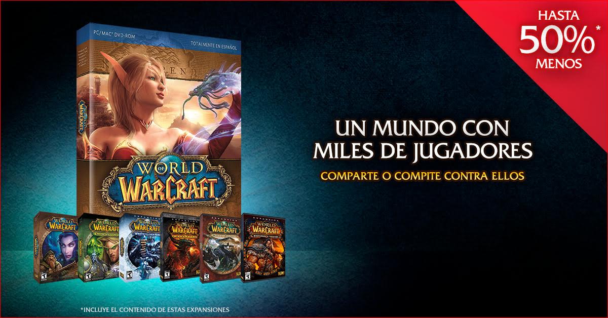 World of Warcraft con 50% de descuento