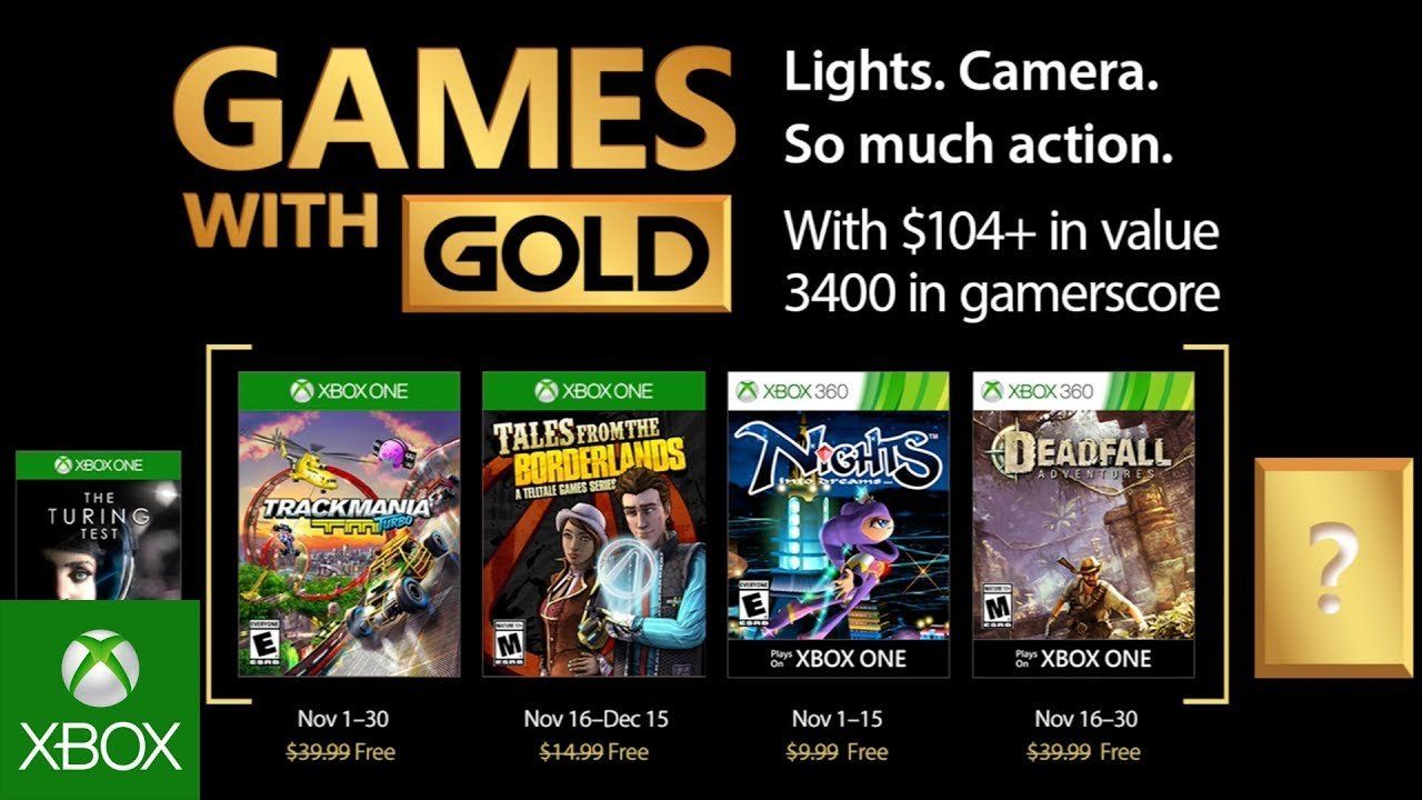 Tales from the Borderlands y Trackmania Turbo se unen a los Games with Gold de noviembre
